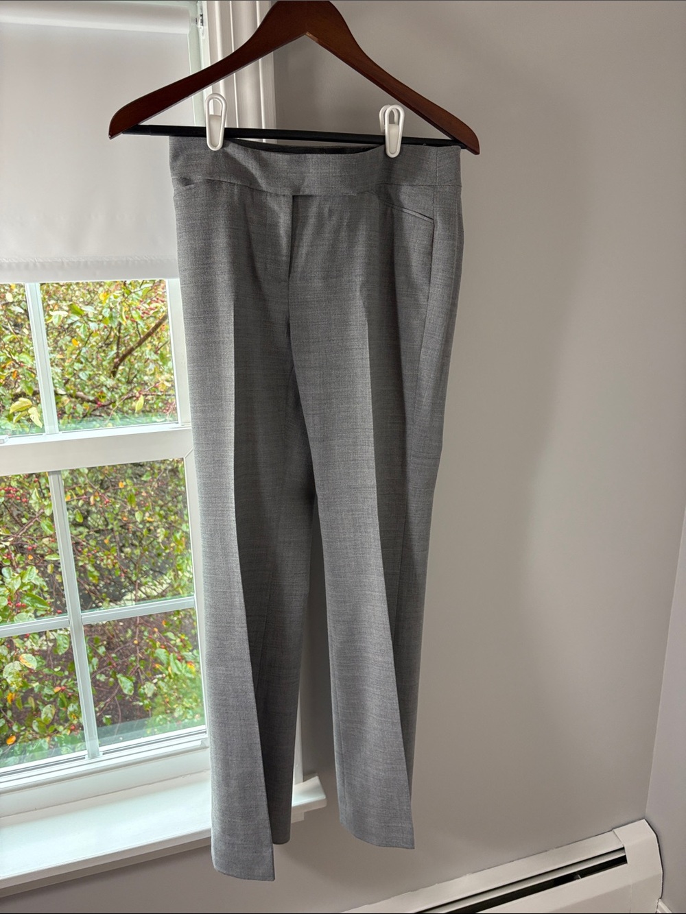 White House Black Market Gray Tailored Dress Trousers